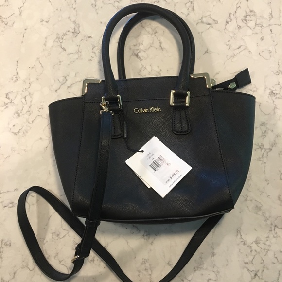 Calvin Klein Handbags - Calvin Klein black crossbody satchel.